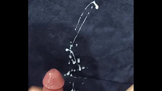 sperm on the top of a blue towel