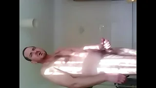 first-rate orgasm distance from my oiled cock makes my face contort!