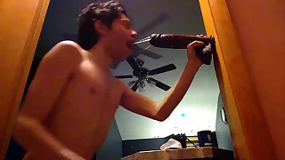 Femboy deepthroating